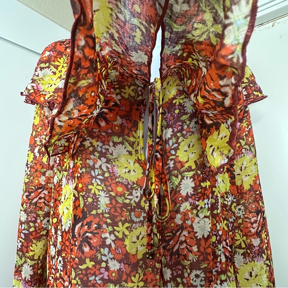 NWT Free People Ruffle Bodysuit with lace bottom - Picture 11 of 11